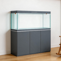 Aquarium intelligent pour eau salée de 200 gallons, en verre rectangulaire, avec filtre, pompe et support