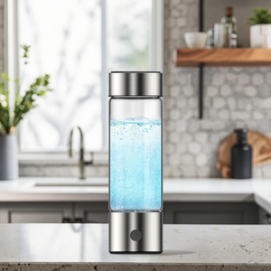 2025 Customizable Logo Christmas USB <b>Water</b> Bottle Generator SPE/PEM Electrolysis Technology Gift 460ML Household 1000ppb Port - Product Image 1