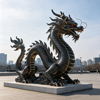 Statue de dragon chinois géant personnalisée, directement de l'usine, plusieurs finitions, sculpture en fibre de verre, imperméable, pour extérieur public