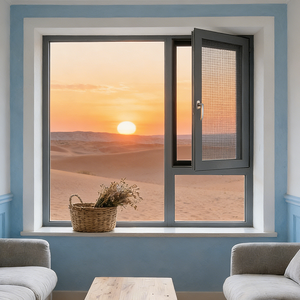 نافذة بابية حديثة مخصصة بأسعار معقولة مقاومة للإعصار من سبائك الألومنيوم - Product Image 6