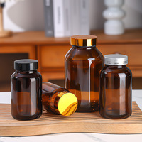 Bouteille en verre clair orange ambre vide 120cc 150ml médecine/tablette/pilule/capsule/bouteille de nourriture de santé