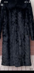Cappotto di Pelliccia di <span class=keywords><strong>Visone</strong></span> Genuino Premium, Lussuoso Colletto Lungo in Vera Pelliccia di Volpe Argentata - Product Image 4
