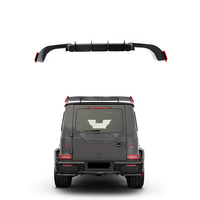 G Class W463A W464 G500 G63 Upgrade to B900 Rocket Style Dry Carbon Fiber Rear Lip Diffuser Splitters Tail Back Bumper Spoiler