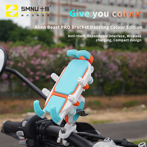 SMNU, nuevo diseño, antivibración, inalámbrico, carga rápida, sujeción automática, soporte para <span class=keywords><strong>teléfono</strong></span> móvil para motocicleta - Product Image 2