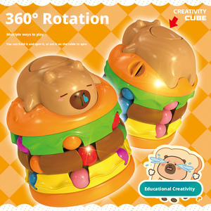 Juguete Giratorio Capybara Burger Cube Magic Bean, Spinner de Dedo con <span class=keywords><strong>Bola</strong></span> Giratoria - Herramienta Útil para Reducir el Estrés, Juguete Educativo para - Product Image 3