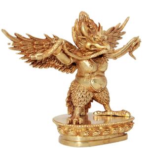 Dapeng 황금 날개 새 동상 수제 금 새 조각 장식 주조 기술 마스코트 - Product Image 6