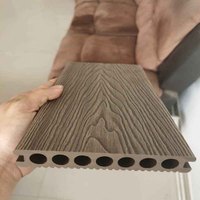 Plancher composite creux WPC à texture bois profonde 3D avec gaufrage profond
