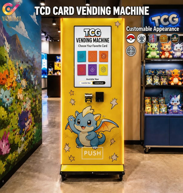 Cashless Payment Trading Card Smart TCG Vending Machine Automatic Retail Dispenser With 32" Touch Screen for Poké Mon Card Sale