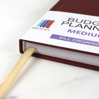 Planificateur de budget mensuel non daté 2026 personnalisé Planificateur d'affaires à couverture rigide Journaux de cahier personnalisé logo