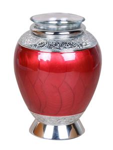 Urna Funeraria Pequeña de Estilo Americano en Color Blanco Perla para Cenizas de Adultos, Urna Conmemorativa de Latón y Aluminio para Guardar Recuerdos - Product Image 2