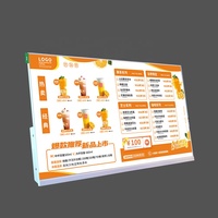 Menu alimentaire, publicité, table, écran numérique LED, boîte lumineuse pour menu, magasin de détail, restaurants, écran de menu numérique