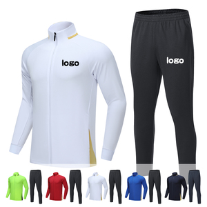 Zipper Up Soft Shell Trackpants 2 Piece Set Men With Piping Elastic Cuffs Unisex Nylon Windbreaker - Product Image 6