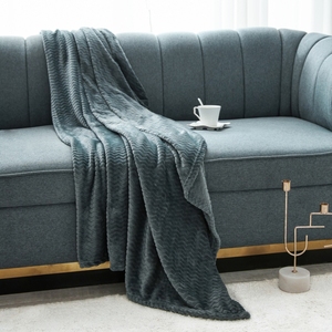 Khuyến mại ném <span class=keywords><strong>Jacquard</strong></span> thiết kế flannel chăn tùy chỉnh cho Châu Âu giảm giá chuỗi bán lẻ, khách sạn & Nhà bán buôn - Product Image 3