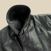 Veste en cuir véritable sur mesure pour homme, style vintage, coupe-vent, bomber, veste en cuir surdimensionnée vintage pour homme