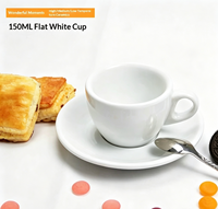 Tasse à café expresso en céramique de 150 ml avec soucoupe, style européen, italien, épaissi, moderne, minimaliste, classique pour café