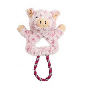 Juguetes de peluche para perros con forma de triángulo, juguetes chirriantes de cuerda interactivos para masticar para perros - Product Image 1