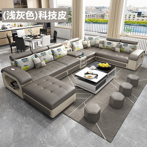 Usit può personalizzare il divano moderno in tessuto a forma di U con combinazione di soggiorno semplice e moderno con tuta per uso domestico - Product Image 6