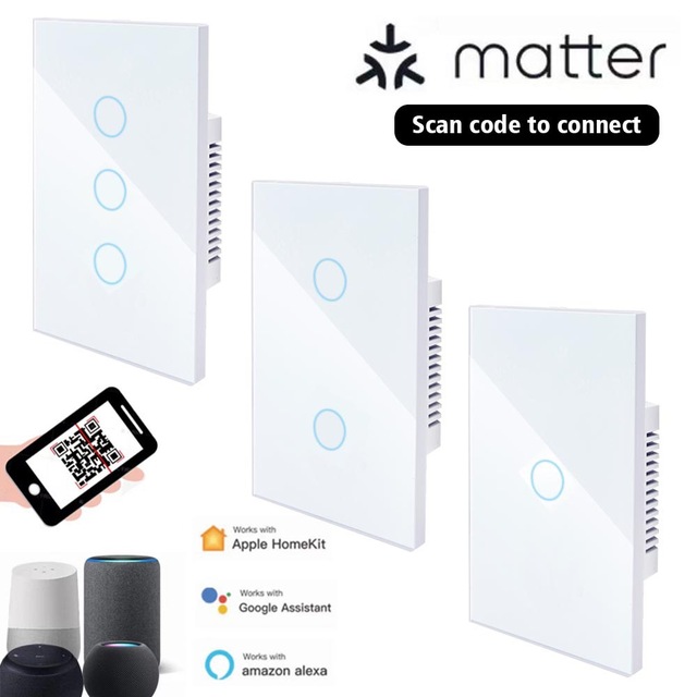 Matter Smart Life App-Controlled Electric Touch Control Panel for Tuya Wifi Interruptor for Home Automation IP66 Products