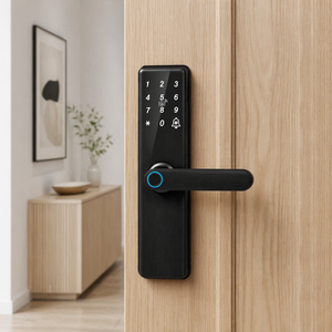 Serrure de porte intelligente biométrique à empreintes digitales avec contrôle via application Wi-Fi Tuya/TTLock, 300 cartes K33 - Product Image 1