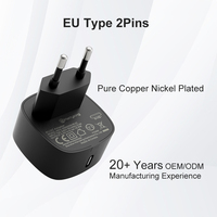 Chargeur de voyage EU Type-C 5V 1A à port unique pour iPhone et Samsung
