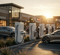 Chargeur EV DC AI GCG 80kW GB/T CCS à double connecteur, monté au sol, avec OCPP, certifié CE pour les stations de recharge de véhicules électriques