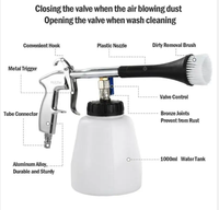 Pistolet à mousse de neige réglable avec distributeur de savon et buse pour compresseur d'air, outil de nettoyage à air comprimé