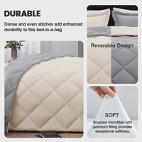 Vente en gros de lits jumeaux californiens king size pour chambre à coucher de luxe Ensemble de literie en microfibre alternative en duvet matelassé épais couette de luxe