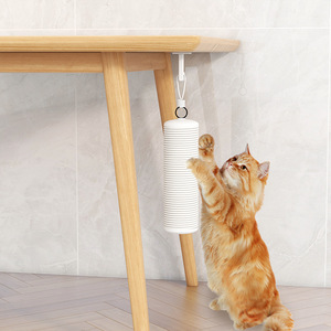 Rascador para gatos con diseño de boxeo, divertido e instalación sin daños, adecuado para debajo de mesas, paredes y superficies de vidrio. - Product Image 1
