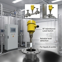 Sensor Kapasitif Admitansi RF SANHE, Saklar Sensor Level Tipe Datar, Transmitter Level untuk Padatan & Cairan