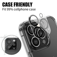 Protection d'objectif d'appareil photo en verre trempé 9H pour iPhone 14 15 Pro Max, film protecteur d'objectif d'appareil photo, objectifs d'appareil photo mobiles