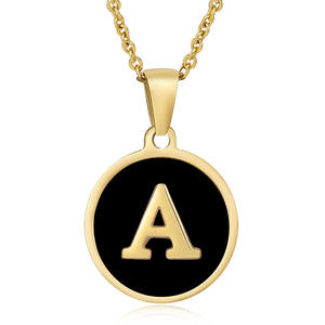 Vente en gros de colliers en acier inoxydable avec pendentif <span class=keywords><strong>lettre</strong></span> initiale A-Z plaqué or 18 carats, imperméables, pour femmes - Product Image 5