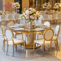 Meubles de luxe pour événements et mariages, table à manger 8 places, vente en gros