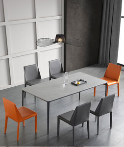 Grande <span class=keywords><strong>table</strong></span> à manger allongée simple moderne en vente chaude avec <span class=keywords><strong>table</strong></span> à manger en dalle de roche - Product Image 1