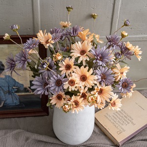 ดอกเดซี่ประดิษฐ์ CallaFloral ก้านเดี่ยว สีขาว ชมพู ม่วง สำหรับตกแต่งงานแต่งงาน ตกแต่งบ้าน สไตล์ INS ช่อดอกไม้ งานฝีมือ - Product Image 1