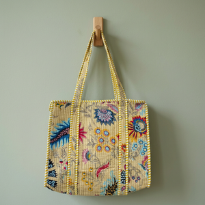 Bolsas de Almacenamiento Acolchadas de Algodón con Estampado a Mano, Diseño Tradicional Indio, Hechas a Mano, Grandes, Estilo Campestre Francés, para Alimentos y Joyería - Product Image 3
