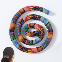 Coloré nouveau Design spirale serrure cheveux cravate pliable Dreadlock accessoire avec sac de rangement