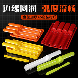 A5 <b>Melamine</b> Hot Pot Tableware Shrimp Paste <b>Plate</b> Mold Commercial Imitation Porcelain Creative Bamboo Tube Fish Paste Meatball - Product Image 4