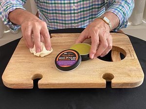 Bàn Cắm Trại Dã Ngoại Nhỏ Bằng Gỗ, Giá Gấp Nhỏ Để Đồ Ăn Nhẹ Và Rượu Bằng Gỗ Rắn Di Động Bàn Cắm Trại Tròn - Product Image 2