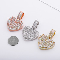Collier personnalisé avec pendentif en forme de cœur, photo souvenir hip-hop, bijoux tendance pour femmes et hommes, collier avec photo personnalisée en zircon