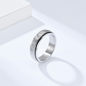 Popular yunnique style <b>titanium</b> steel rhombus rotating <b>ring</b>, unisex, street fashion, niche and unique jewelry. - Product Image 4