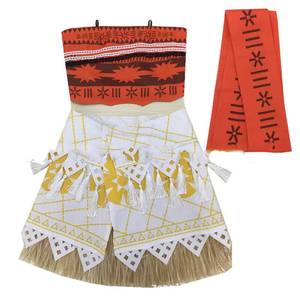 Costume de cosplay de princesse Moana pour filles, vente en gros HP, avec perruque, déguisement pour les personnages d'Écho, Elsa et de la télévision - Product Image 2