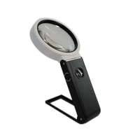 FUKAI TH-7058B 5X 25X Custom Colors 3 AAA Battery USB Powered Acrylic Lens Plastic 32 LED Luminous Handheld Large Magnifying 1