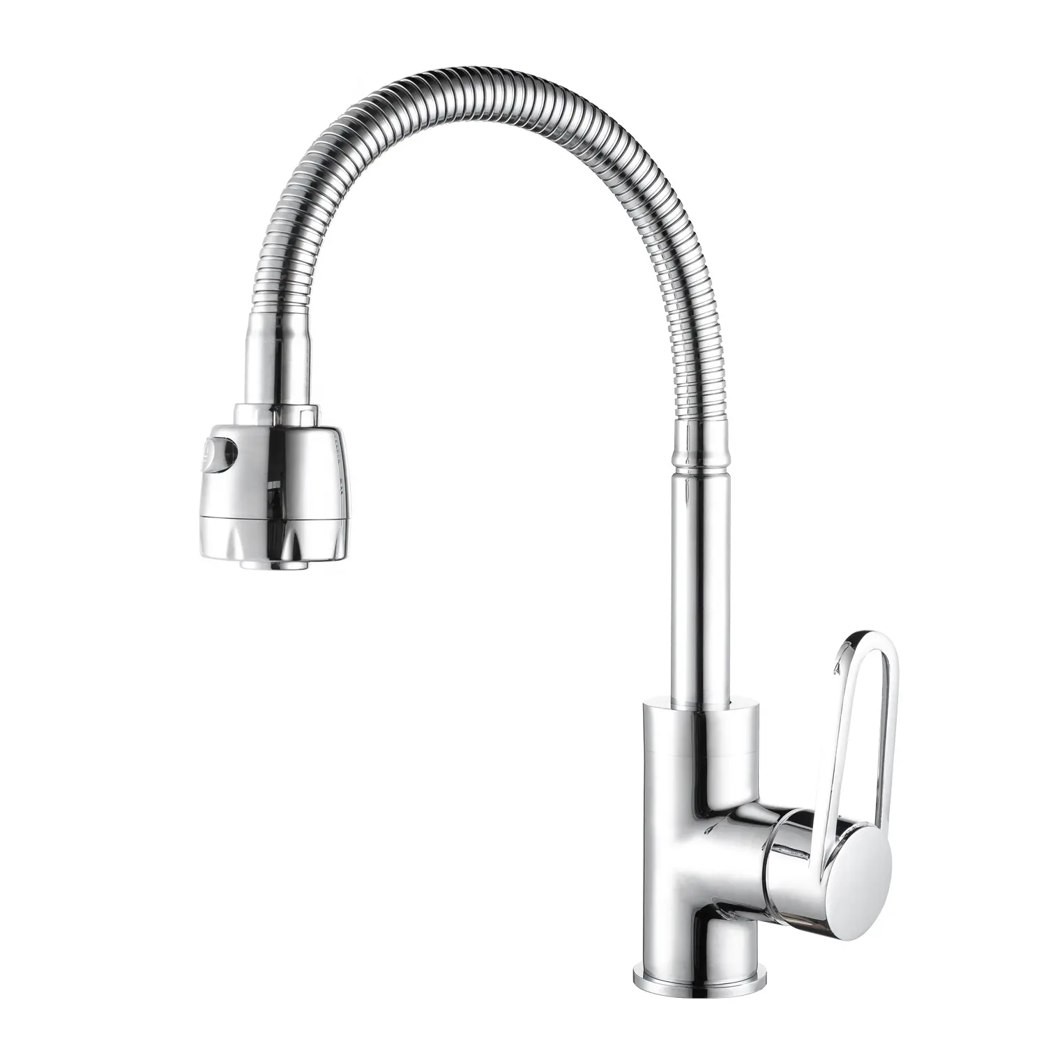 TB-4028 Brass high quality hot and cold kitchen sink faucet new design long flexible hose neck tap