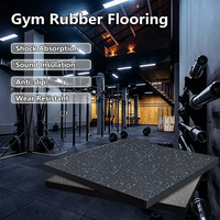 Tapis en caoutchouc granulé haute densité HANLI 40 mm, absorbant les chocs, insonorisant, respectueux de l'environnement, revêtement de sol pour salle de sport, dalles pour terrains de sport intérieurs