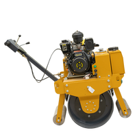 Rouleau compacteur vibrant à tambour unique de 500 kg à bas prix, machine de compactage pour asphalte, mini-compacteur portatif pour routes