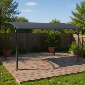 Toldo de Jardín Antracita 157.5x118.1x100.4, Moderno, con Marco Metálico y Lona de Poliéster, Autoportante - Product Image 2