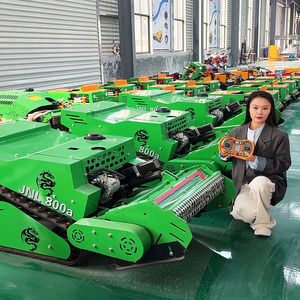 เครื่องตัดหญ้าบังคับวิทยุแบบ Heavy Duty ระยะควบคุม 100 เมตร ความกว้างการทำงาน 80 ซม. สำหรับงานตัดหญ้าและพุ่มไม้ DIY และอุตสาหกรรม - Product Image 2