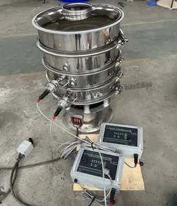 Round separator vibration sieve with self cleaning ultrasonic system