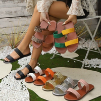 Sandales plates à plateforme pour femmes, chaussures décontractées de plage tressées, à enfiler, tendance mode, talon haut, pour l'extérieur, toutes saisons