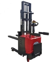 Gerbeur électrique double élévateur pour palettes, gerbeur à double palettes, gerbeur électrique pour allées étroites en entrepôt